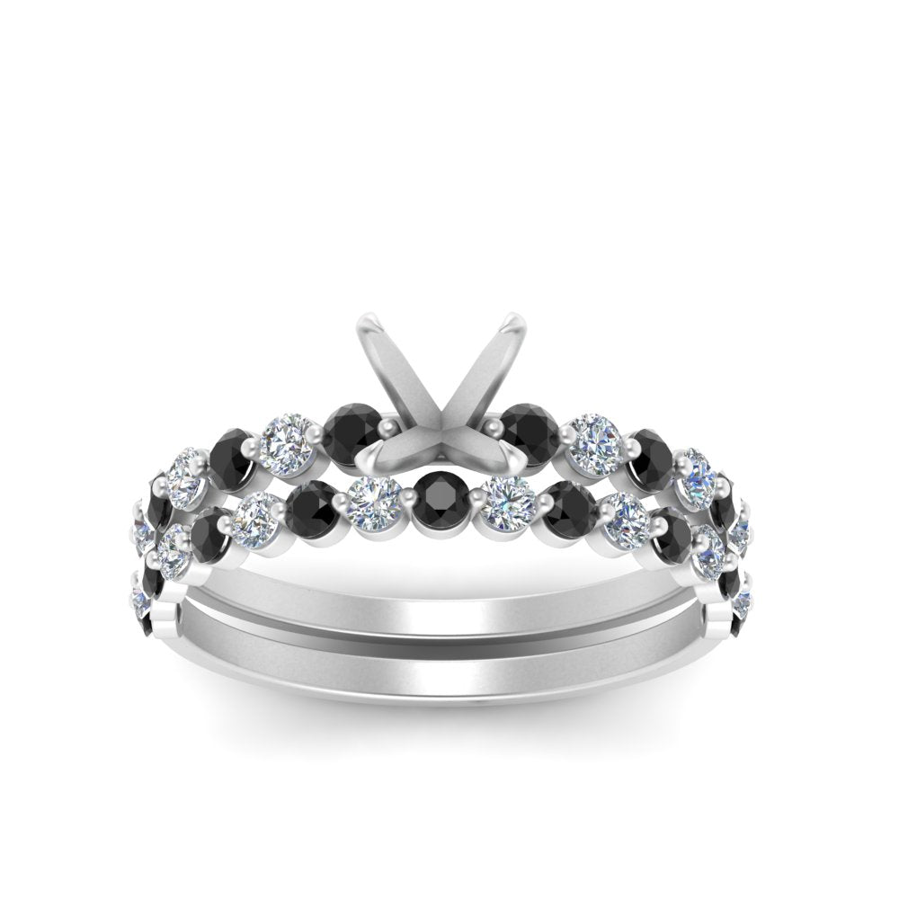 shared-prong-semi-mount-engagement-and-wedding-ring-set-with-black-diamond-in-FDENS3023SMGBLACK-NL-WG