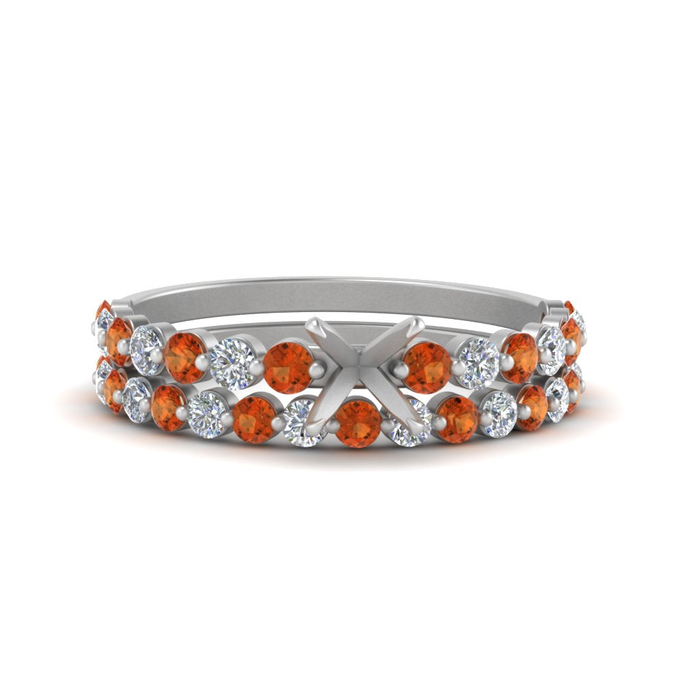 shared-prong-semi-mount-engagement-and-wedding-ring-set-with-orange-sapphire-in-FDENS3023SMGSAOR-NL-WG