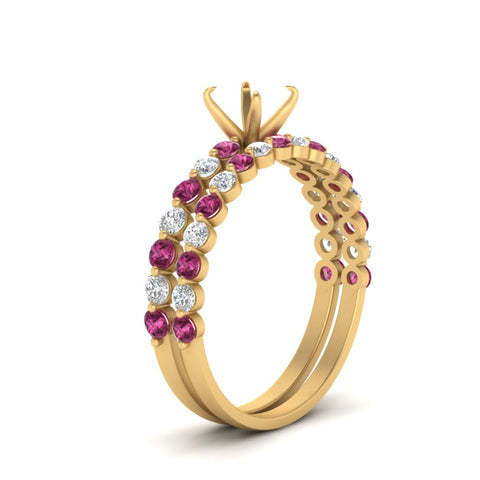 shared-prong-semi-mount-engagement-and-wedding-ring-set-with-pink-sapphire-in-FDENS3023SMGSADRPI-NL-YG