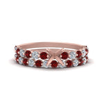 Load image into Gallery viewer, shared-prong-semi-mount-engagement-and-wedding-ring-set-with-ruby-in-FDENS3023SMGRUDR-NL-RG
