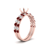 Load image into Gallery viewer, shared-prong-semi-mount-engagement-and-wedding-ring-set-with-ruby-in-FDENS3023SMGRUDR-NL-RG
