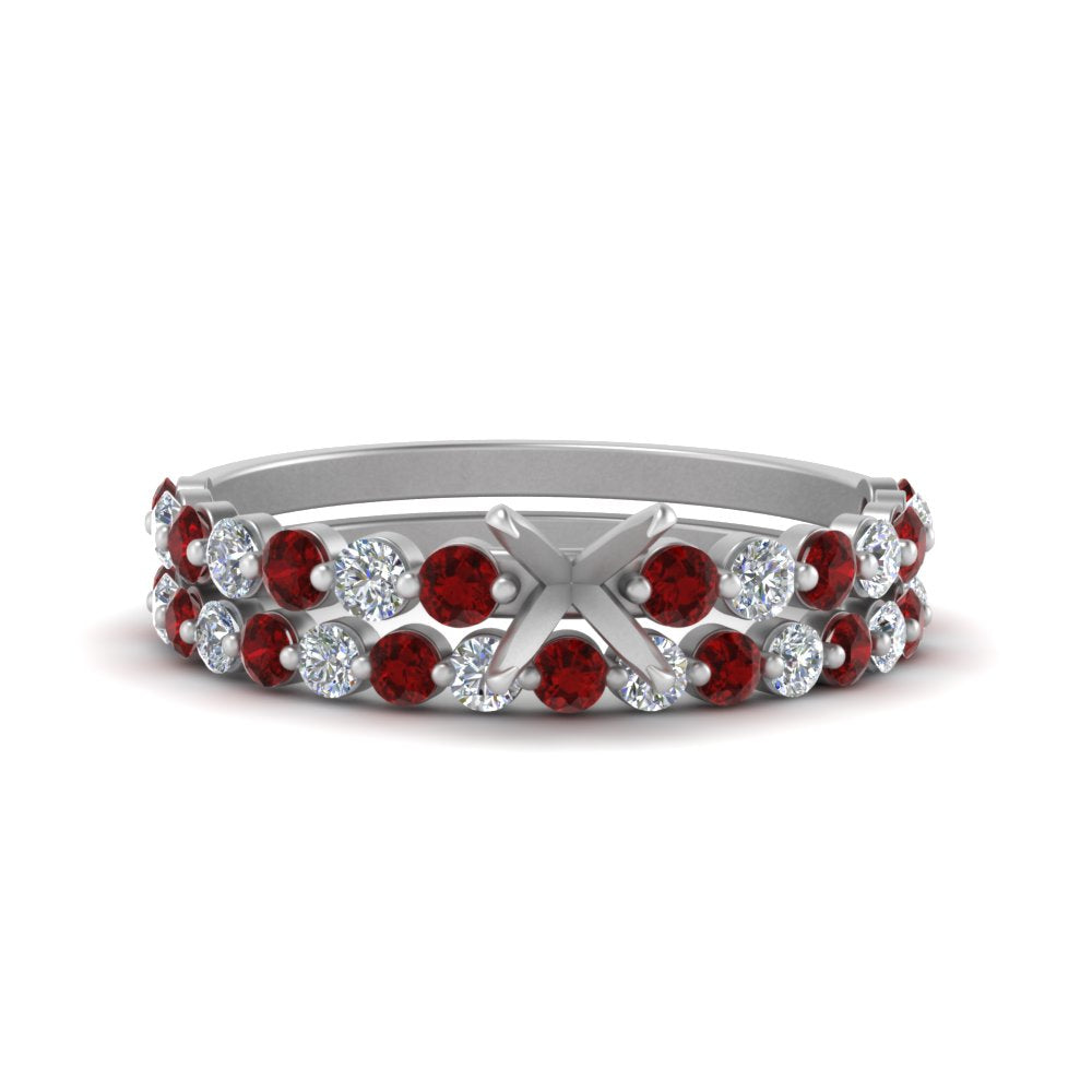 shared-prong-semi-mount-engagement-and-wedding-ring-set-with-ruby-in-FDENS3023SMGRUDR-NL-WG