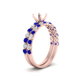 Load image into Gallery viewer, shared-prong-semi-mount-engagement-and-wedding-ring-set-with-sapphire-in-FDENS3023SMGSABL-NL-RG
