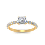 Load image into Gallery viewer, shared-prong-thin-asscher-engagement-ring-in-FDENS3023ASR-NL-YG
