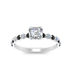 Load image into Gallery viewer, shared-prong-thin-asscher-engagement-ring-with-black-diamond-in-FDENS3023ASRGBLACK-NL-WG
