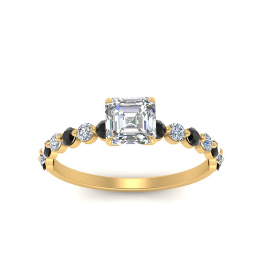 shared-prong-thin-asscher-engagement-ring-with-black-diamond-in-FDENS3023ASRGBLACK-NL-YG