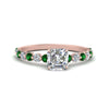 Load image into Gallery viewer, shared-prong-thin-asscher-engagement-ring-with-emerald-in-FDENS3023ASRGEMGR-NL-RG