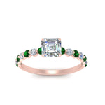Load image into Gallery viewer, shared-prong-thin-asscher-engagement-ring-with-emerald-in-FDENS3023ASRGEMGR-NL-RG

