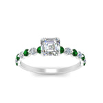 Load image into Gallery viewer, shared-prong-thin-asscher-engagement-ring-with-emerald-in-FDENS3023ASRGEMGR-NL-WG
