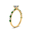 Load image into Gallery viewer, shared-prong-thin-asscher-engagement-ring-with-emerald-in-FDENS3023ASRGEMGR-NL-YG