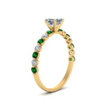 Load image into Gallery viewer, shared-prong-thin-asscher-engagement-ring-with-emerald-in-FDENS3023ASRGEMGR-NL-YG
