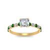 Load image into Gallery viewer, shared-prong-thin-asscher-engagement-ring-with-emerald-in-FDENS3023ASRGEMGR-NL-YG