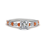 Load image into Gallery viewer, shared-prong-thin-asscher-engagement-ring-with-orange-sapphire-in-FDENS3023ASRGSAOR-NL-WG
