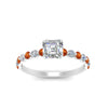 Load image into Gallery viewer, shared-prong-thin-asscher-engagement-ring-with-orange-sapphire-in-FDENS3023ASRGSAOR-NL-WG