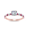 Load image into Gallery viewer, shared-prong-thin-asscher-engagement-ring-with-pink-sapphire-in-FDENS3023ASRGSADRPI-NL-RG