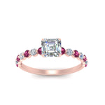 Load image into Gallery viewer, shared-prong-thin-asscher-engagement-ring-with-pink-sapphire-in-FDENS3023ASRGSADRPI-NL-RG
