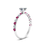Load image into Gallery viewer, shared-prong-thin-asscher-engagement-ring-with-pink-sapphire-in-FDENS3023ASRGSADRPI-NL-WG
