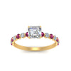 Load image into Gallery viewer, shared-prong-thin-asscher-engagement-ring-with-pink-sapphire-in-FDENS3023ASRGSADRPI-NL-YG