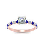 Load image into Gallery viewer, shared-prong-thin-asscher-engagement-ring-with-sapphire-in-FDENS3023ASRGSABL-NL-RG
