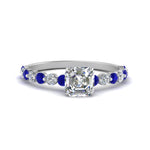 Load image into Gallery viewer, shared-prong-thin-asscher-engagement-ring-with-sapphire-in-FDENS3023ASRGSABL-NL-WG
