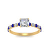 Load image into Gallery viewer, shared-prong-thin-asscher-engagement-ring-with-sapphire-in-FDENS3023ASRGSABL-NL-YG