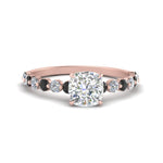 Load image into Gallery viewer, shared-prong-thin-cushion-engagement-ring-with-black-diamond-in-FDENS3023CURGBLACK-NL-RG
