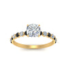 Load image into Gallery viewer, shared-prong-thin-cushion-engagement-ring-with-black-diamond-in-FDENS3023CURGBLACK-NL-YG