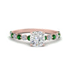 Load image into Gallery viewer, shared-prong-thin-cushion-engagement-ring-with-emerald-in-FDENS3023CURGEMGR-NL-RG