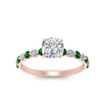 Load image into Gallery viewer, shared-prong-thin-cushion-engagement-ring-with-emerald-in-FDENS3023CURGEMGR-NL-RG
