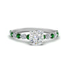Load image into Gallery viewer, shared-prong-thin-cushion-engagement-ring-with-emerald-in-FDENS3023CURGEMGR-NL-WG