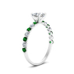 Load image into Gallery viewer, shared-prong-thin-cushion-engagement-ring-with-emerald-in-FDENS3023CURGEMGR-NL-WG
