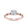 Load image into Gallery viewer, shared-prong-thin-cushion-engagement-ring-with-orange-sapphire-in-FDENS3023CURGSAOR-NL-RG