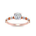 Load image into Gallery viewer, shared-prong-thin-cushion-engagement-ring-with-orange-sapphire-in-FDENS3023CURGSAOR-NL-RG
