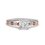 Load image into Gallery viewer, shared-prong-thin-cushion-engagement-ring-with-orange-sapphire-in-FDENS3023CURGSAOR-NL-WG

