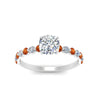 Load image into Gallery viewer, shared-prong-thin-cushion-engagement-ring-with-orange-sapphire-in-FDENS3023CURGSAOR-NL-WG