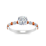 Load image into Gallery viewer, shared-prong-thin-cushion-engagement-ring-with-orange-sapphire-in-FDENS3023CURGSAOR-NL-WG
