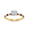 Load image into Gallery viewer, shared-prong-thin-cushion-engagement-ring-with-ruby-in-FDENS3023CURGRUDR-NL-YG
