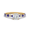 Load image into Gallery viewer, shared-prong-thin-cushion-engagement-ring-with-sapphire-in-FDENS3023CURGSABL-NL-YG