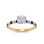 Load image into Gallery viewer, shared-prong-thin-cushion-engagement-ring-with-sapphire-in-FDENS3023CURGSABL-NL-YG
