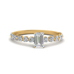 Load image into Gallery viewer, shared-prong-thin-emerald-cut-engagement-ring-in-FDENS3023EMR-NL-YG
