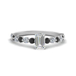 Load image into Gallery viewer, shared-prong-thin-emerald-cut-engagement-ring-with-black-diamond-in-FDENS3023EMRGBLACK-NL-WG
