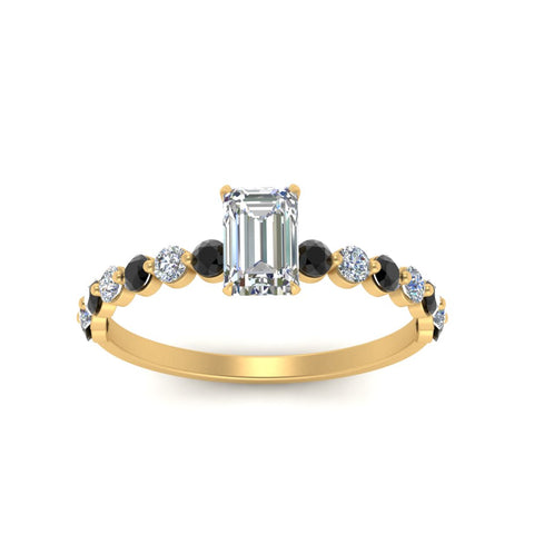shared-prong-thin-emerald-cut-engagement-ring-with-black-diamond-in-FDENS3023EMRGBLACK-NL-YG