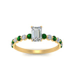 Load image into Gallery viewer, shared-prong-thin-emerald-cut-engagement-ring-with-emerald-in-FDENS3023EMRGEMGR-NL-YG
