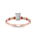 Load image into Gallery viewer, shared-prong-thin-emerald-cut-engagement-ring-with-orange-sapphire-in-FDENS3023EMRGSAOR-NL-RG

