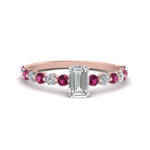 Load image into Gallery viewer, shared-prong-thin-emerald-cut-engagement-ring-with-pink-sapphire-in-FDENS3023EMRGSADRPI-NL-RG

