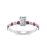 Load image into Gallery viewer, shared-prong-thin-emerald-cut-engagement-ring-with-pink-sapphire-in-FDENS3023EMRGSADRPI-NL-WG
