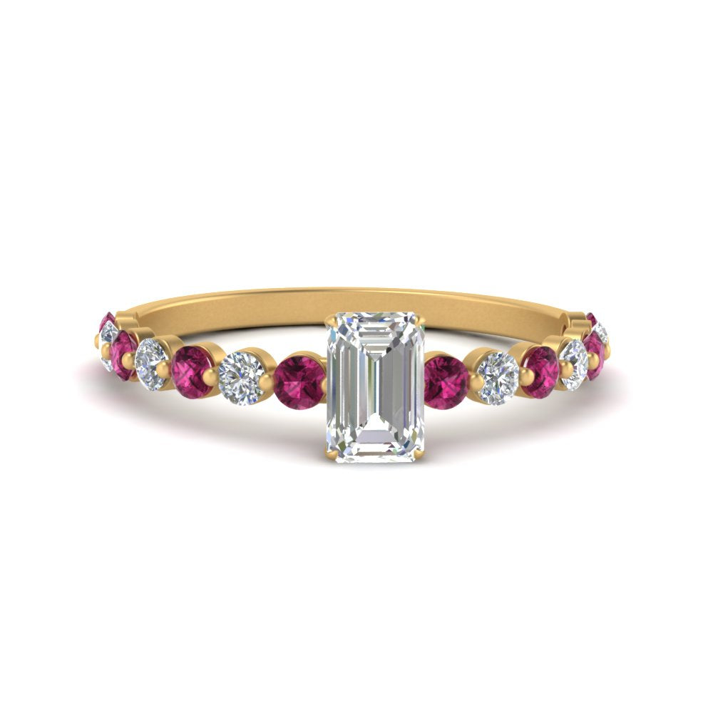 shared-prong-thin-emerald-cut-engagement-ring-with-pink-sapphire-in-FDENS3023EMRGSADRPI-NL-YG