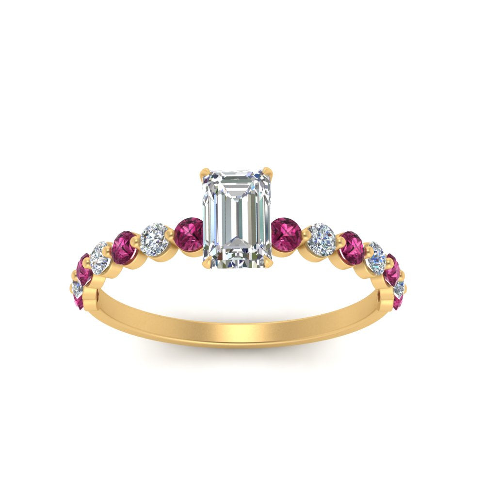 shared-prong-thin-emerald-cut-engagement-ring-with-pink-sapphire-in-FDENS3023EMRGSADRPI-NL-YG