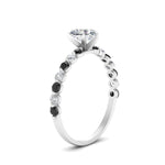 Load image into Gallery viewer, shared-prong-thin-heart-engagement-ring-with-black-diamond-in-FDENS3023HTRGBLACK-NL-WG
