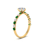 Load image into Gallery viewer, shared-prong-thin-heart-engagement-ring-with-emerald-in-FDENS3023HTRGEMGR-NL-YG
